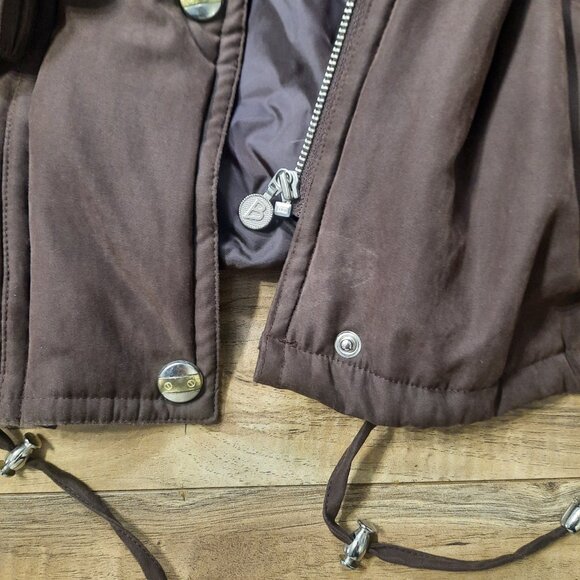 Bernardo Women’s Large Hooded Puffer Jacket Winter Coat Quilted Raccoon Fur Trim - Picture 5 of 9